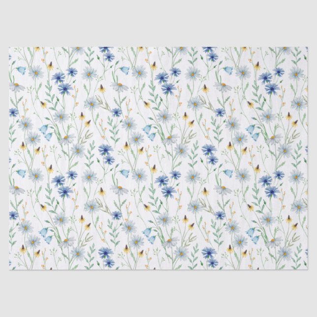 Papier Mousseline Fleurs sauvages (Recto)
