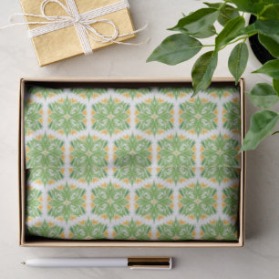 Papier Mousseline Fleurs Vertes, Motif De Fleurs, Modèle Floral