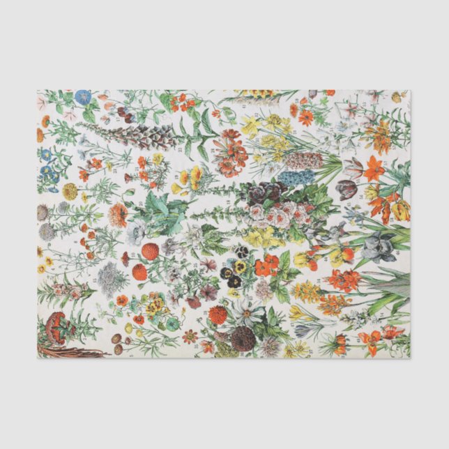 Papier Mousseline Fleurs vintages  (Recto)