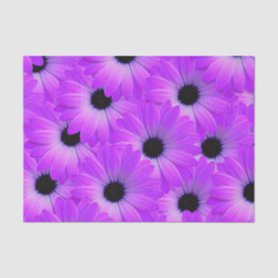 Papier Mousseline Fleurs violettes brillantes