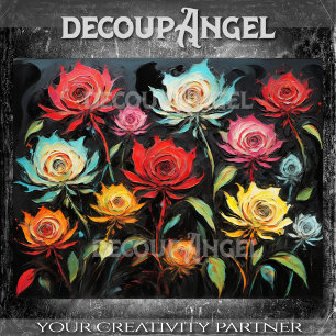 Papier Mousseline Fleurs vives dans l'art moderne -Découpage-