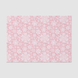 Papier Mousseline Flocon de Neige Blanc Élégant (Sucre Rosé)