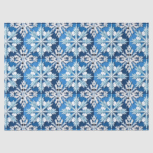 Papier Mousseline Flocon de neige bleu lumineux 🎄 Cadeau élégant d'