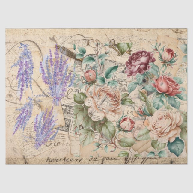 Papier Mousseline floral (Recto)