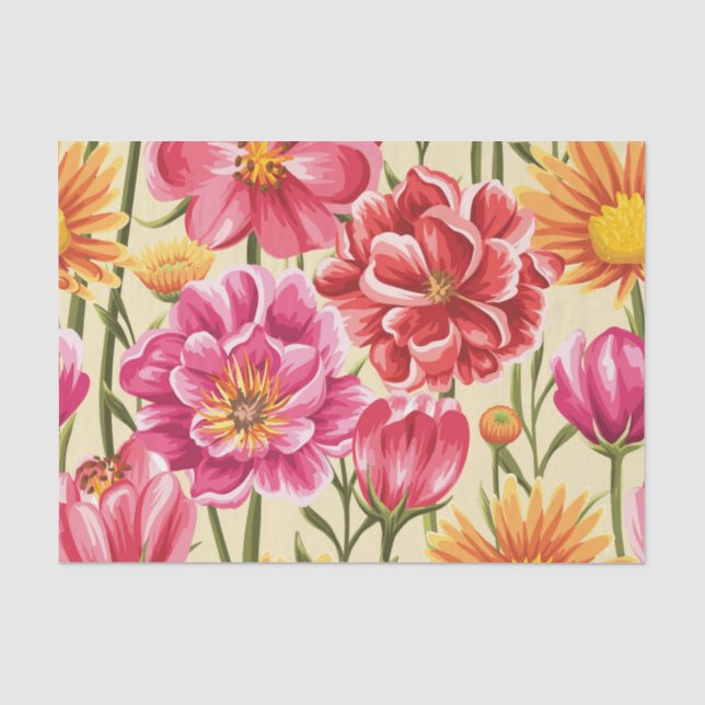 Papier Mousseline Floral (Recto)