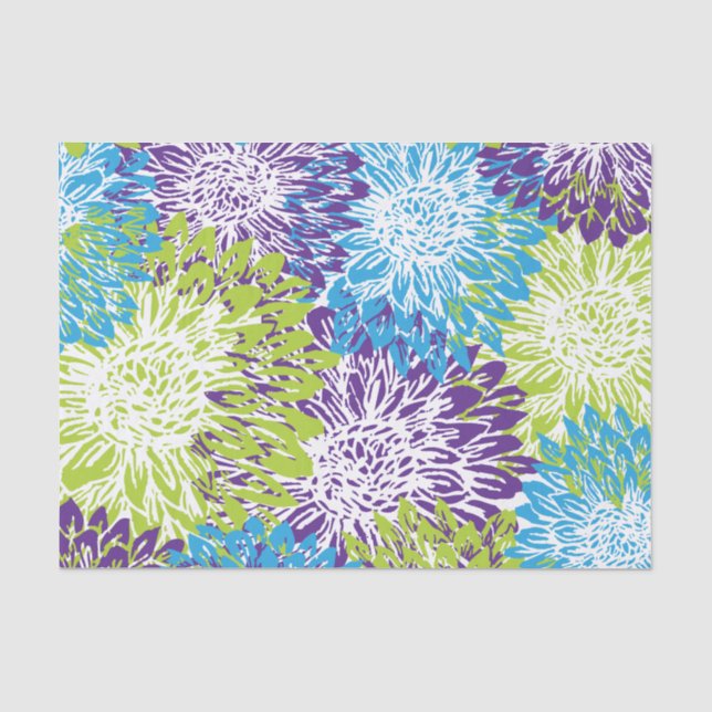 Papier Mousseline Floral brillant (Recto)