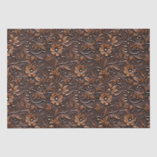Papier Mousseline Floral Brown Cowgirl