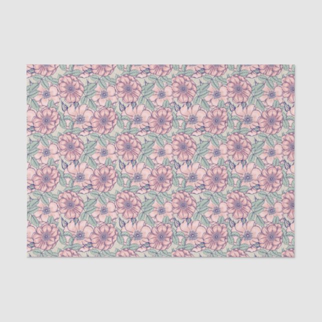 Papier Mousseline Floral - Frida (Recto)
