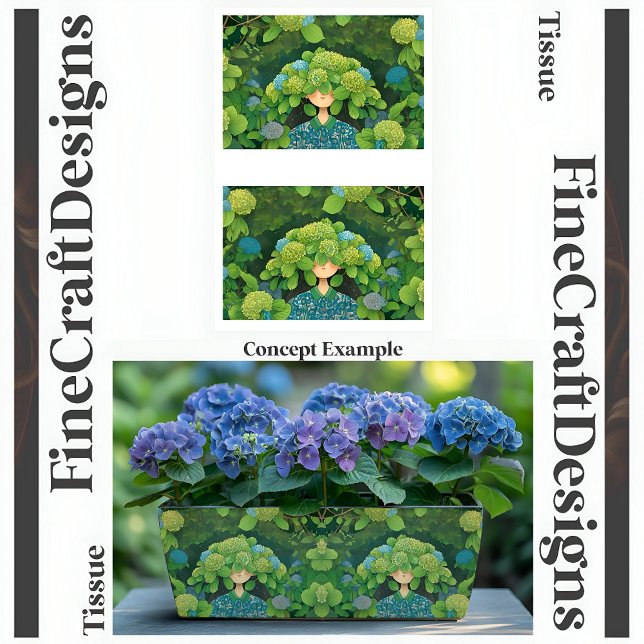 Papier Mousseline Floral Hydrangea Casquette Fun Garden Decoupage R& (Créateur téléchargé)