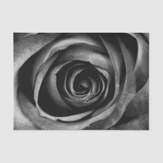 Papier Mousseline Floral Rose noir Vintage décoratif