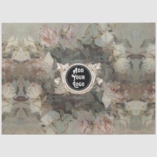 Papier Mousseline Floral rose Roses Impressionnisme Gold Logo Entrep