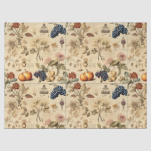 Papier Mousseline Floral Thanksgiving Motif Vintage (4)