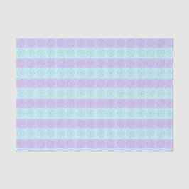 Papier Mousseline Floral turquoise et lavande