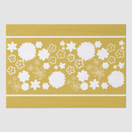 Papier Mousseline Flore d'or modèle de fête Découpage