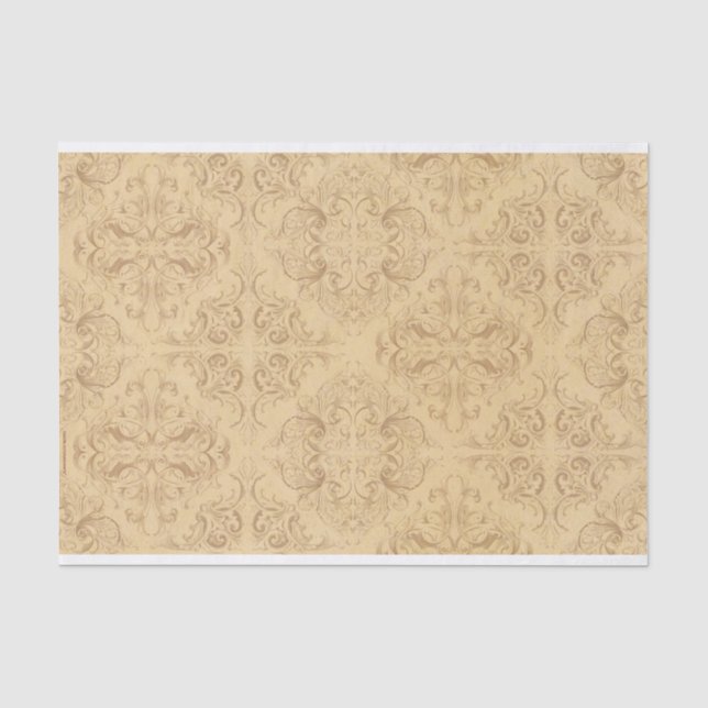 Papier Mousseline Flore Renaissance antique (Recto)