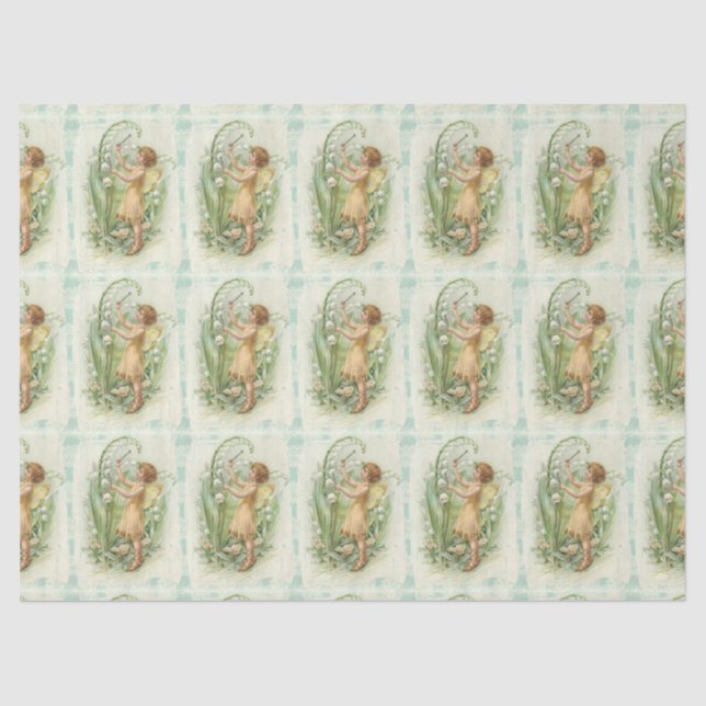 Papier Mousseline Flower and Fairy. (Recto)