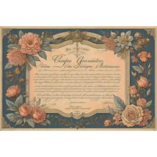 Papier Mousseline Flower poem postcard 4 decoupage tissue paper