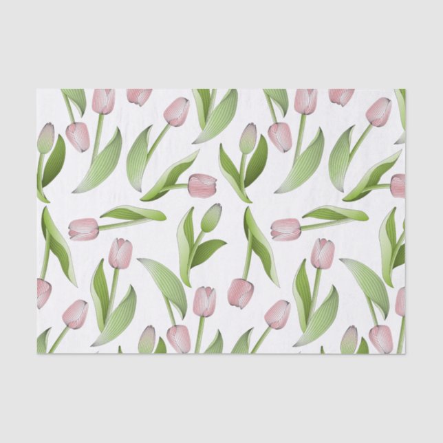 Papier Mousseline Flower rose moderne (Recto)