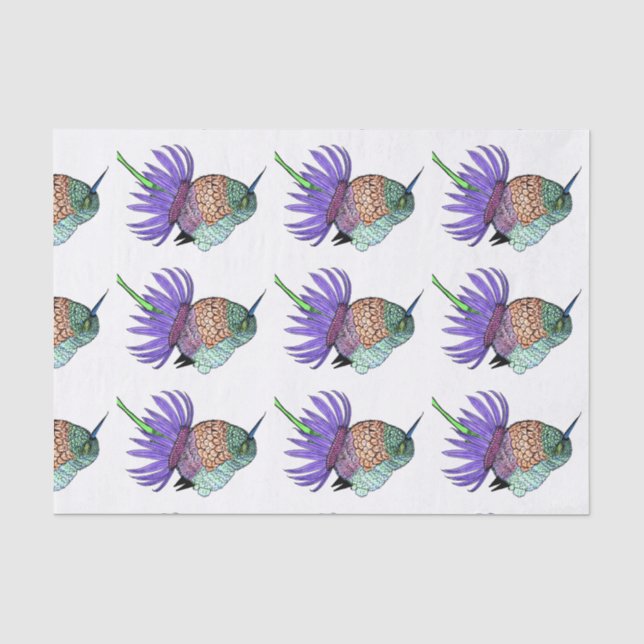 Papier Mousseline Fluffy Baby Colibri (Recto)