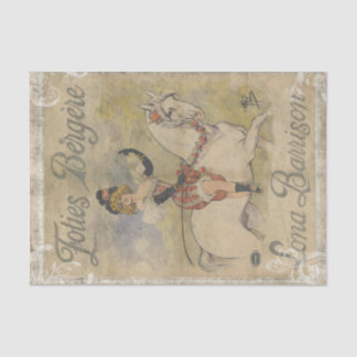 Papier Mousseline Folies Bergere Française Horse Femme