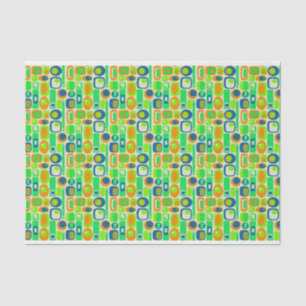 Papier Mousseline Fond d'écran Funny Retro - orange vert bleu