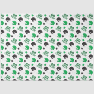 Papier Mousseline Football américain Motifs verts et noirs