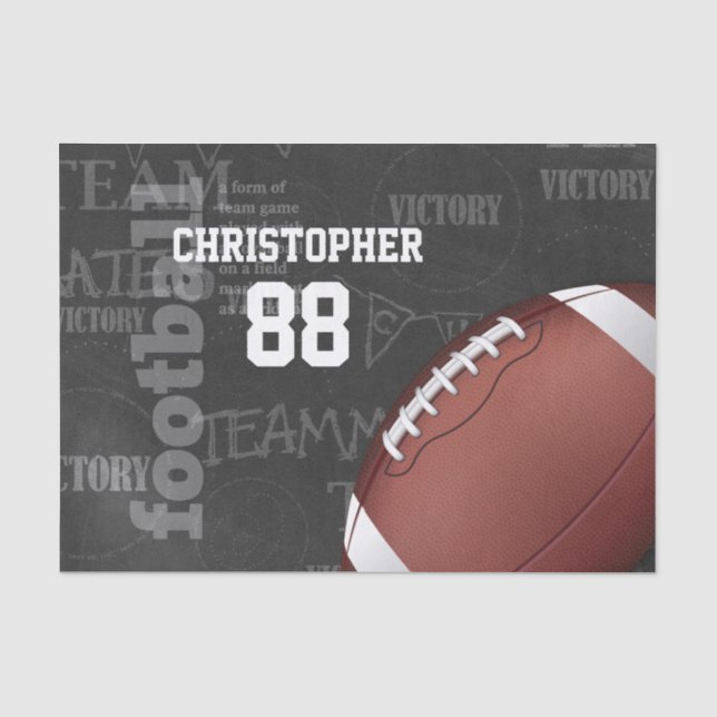 Papier Mousseline Football américain Personalized Chalkboard (Recto)