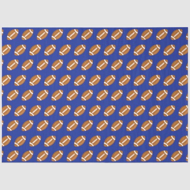 Papier Mousseline Football américain sur bleu (Recto)