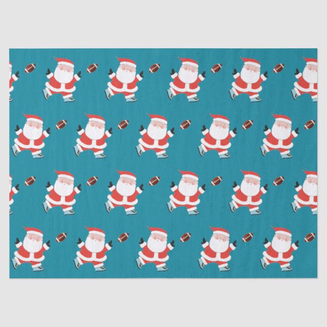 Papier Mousseline Football Noël Cadeau papier Tissu (Recto)