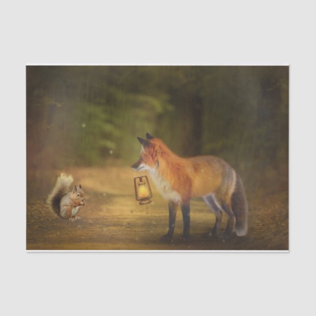 Papier Mousseline Forêt d'automne de Fox Squirrel (Recto)