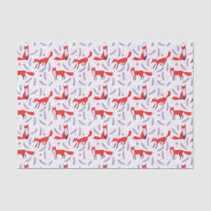 Papier Mousseline Forêt de bois souriant Végétation Renard rouge