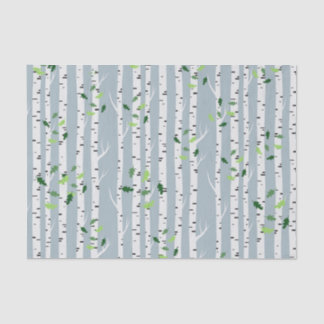 Papier Mousseline Forêt de bouleaux - Woody