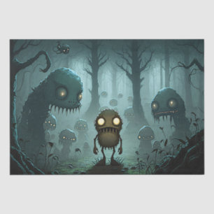 Papier Mousseline Forêt hantée - Monstres Éffrayants