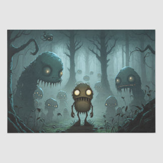 Papier Mousseline Forêt hantée - Monstres Éffrayants