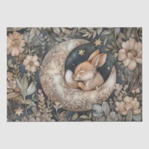 Papier Mousseline Forêt Rabbit Cotagecore William Morris Découpage