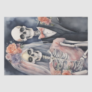 Papier Mousseline Forevermore : Skeleton Marié Couple Découpage