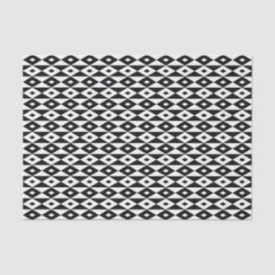 Papier Mousseline Forme de diamant blanc noir rétro Motif moderne