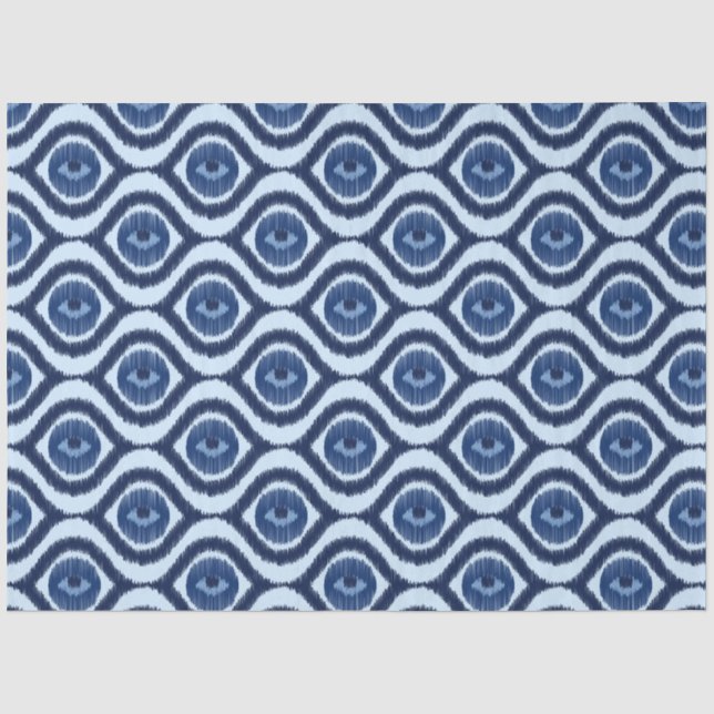 Papier Mousseline Formes contemporaines Couleurs bleues Découpage (Recto)