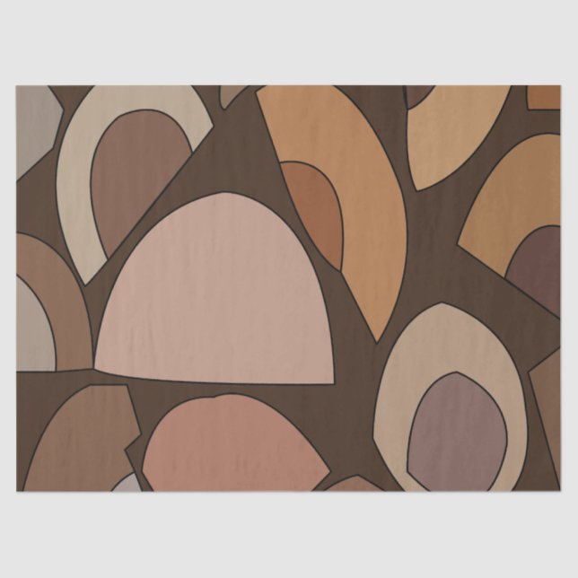 Papier Mousseline Formes géométriques modernes du milieu du siècle (Recto)