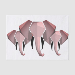 Papier Mousseline Formes simples Géométrie Tête d'éléphant