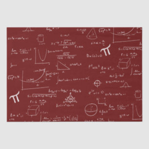 Papier Mousseline Formules de mathématiques graphiques en marron bla