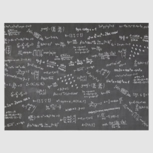 Papier Mousseline Formules mathématiques sur le tableau noir