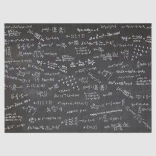 Papier Mousseline Formules mathématiques sur tableau noir