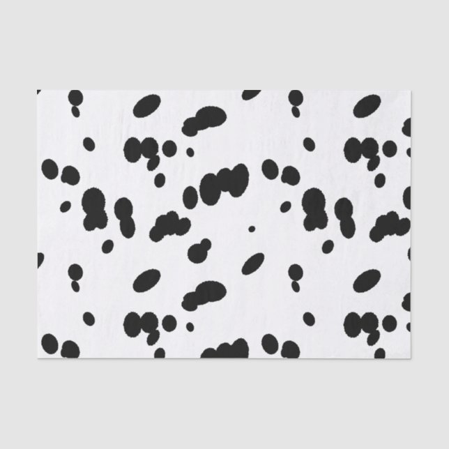 Papier Mousseline Fourrure de Chien noir et blanc dalmate (Recto)