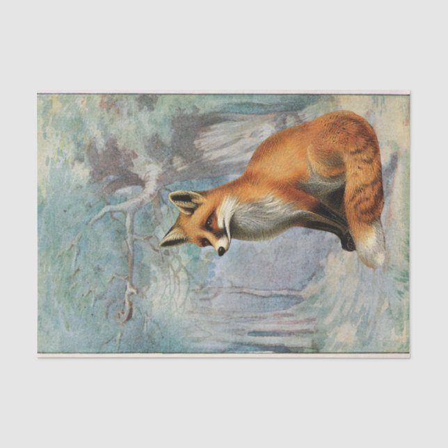 Papier Mousseline Fox Enchanted Forest Woodland Fairytale Decoupage (Recto)