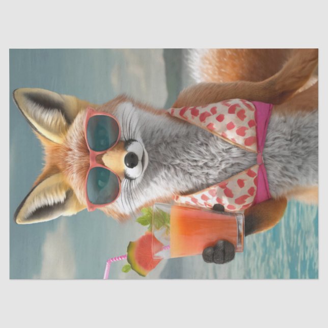 Papier Mousseline Foxy Felecia Rockin a Bikini, plaisir d'été (Recto)