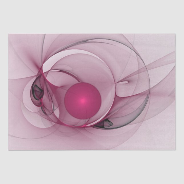 Papier Mousseline Fractal, moderne Berry Abstrait Art rose (Recto)
