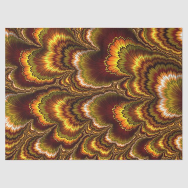 Papier Mousseline Fractale de plume de la Turquie (Recto)