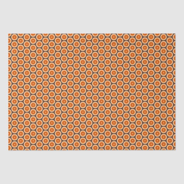 Papier Mousseline Fractale vibrante de la fleur orange (Recto)