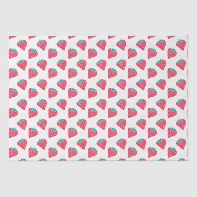 Papier Mousseline Fraise mignonne (Recto)